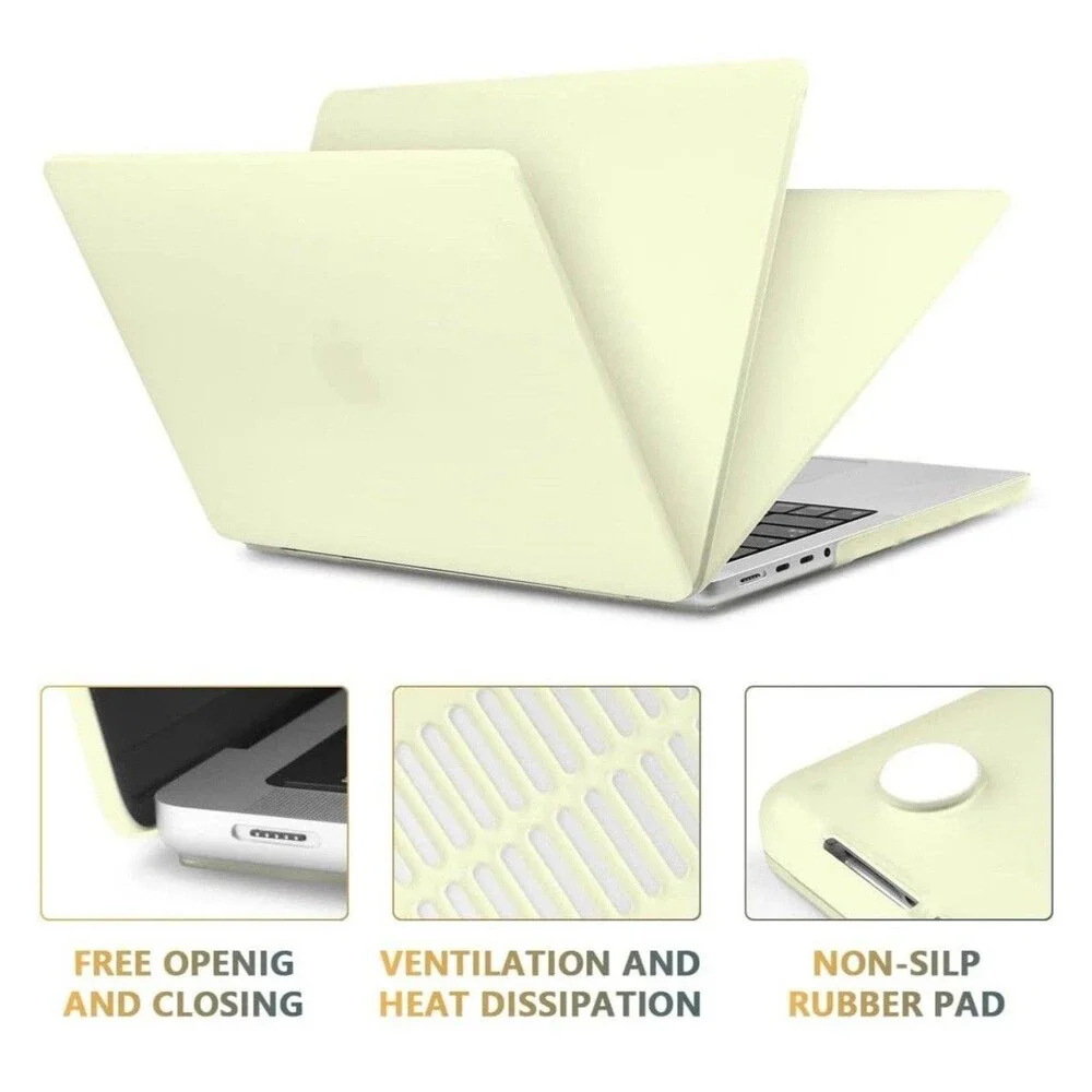 CISSOOK Mellow Yellow Case for MacBook Pro 14 Inch M3 Chip